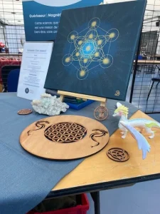 Vue d’ensemble du stand Eriwa Harmonie lors d’un salon bien-être.